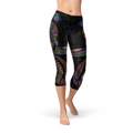 Leggings - Aboriginal & Sugar Skull Capri Leggings